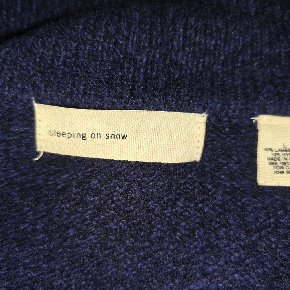 Sleeping on Snow Navy Women's Sweater